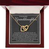 Granddaughter Precious Gift Interlocking Hearts Necklace