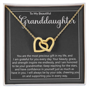 Granddaughter Precious Gift Interlocking Hearts Necklace