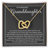 Granddaughter Precious Gift Interlocking Hearts Necklace