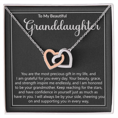 Granddaughter Precious Gift Interlocking Hearts Necklace