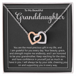 Granddaughter Precious Gift Interlocking Hearts Necklace