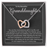 Granddaughter Precious Gift Interlocking Hearts Necklace