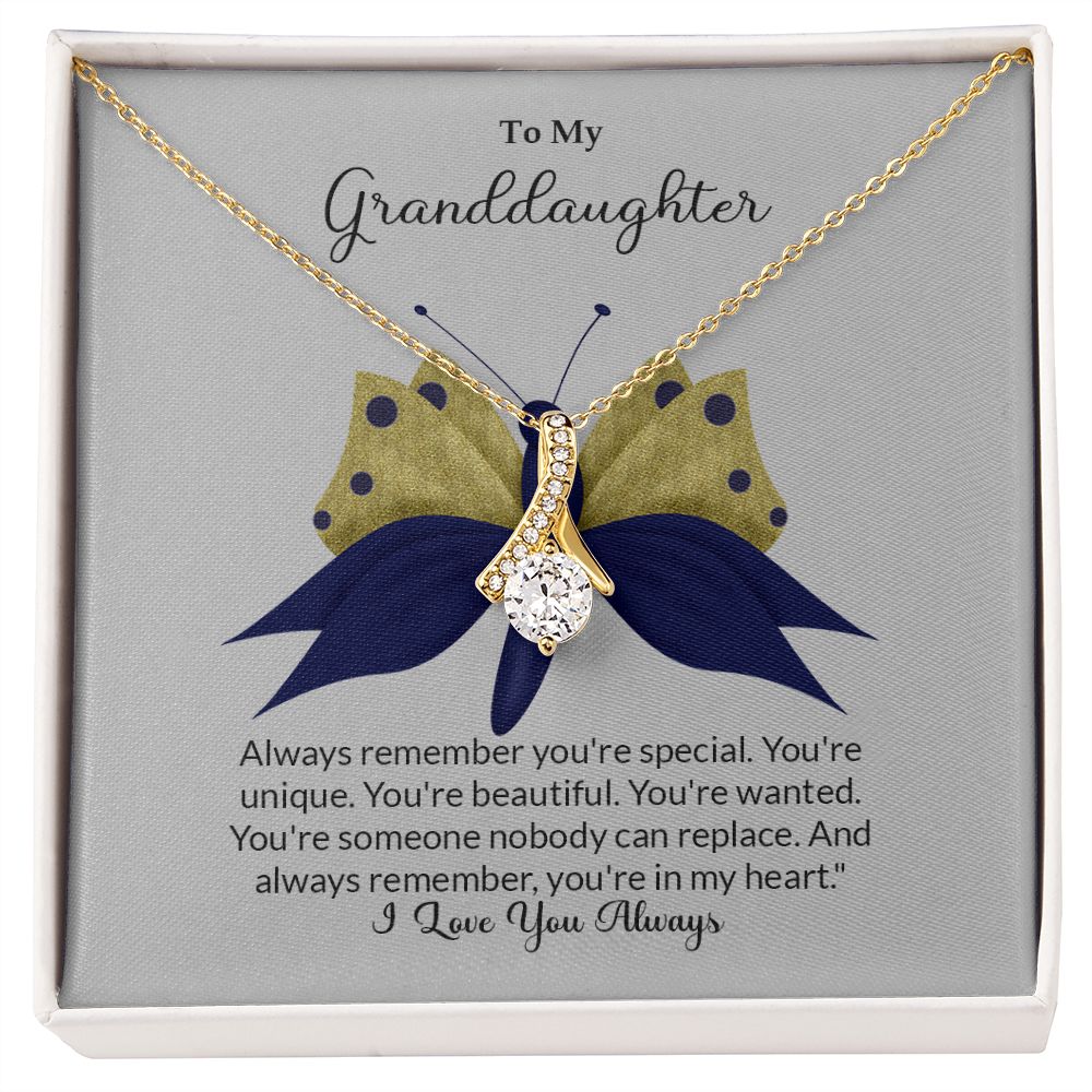 Granddaughter - You Are Special Butterfly - Alluring Beauty Necklace