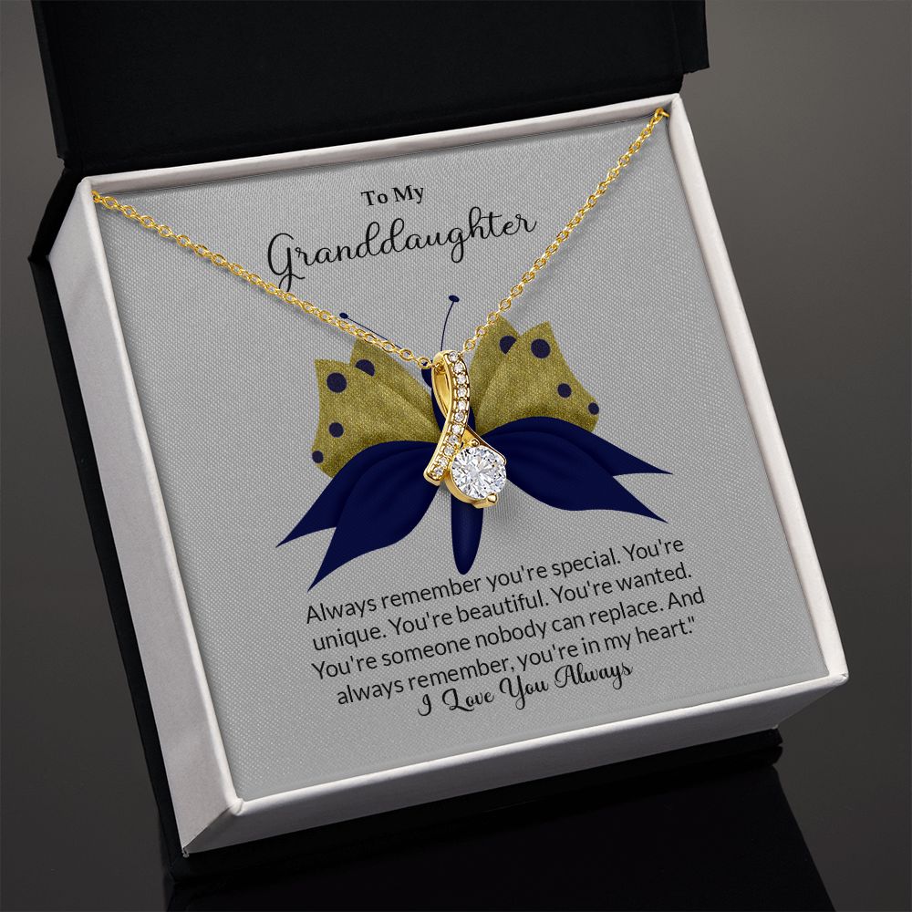 Granddaughter - You Are Special Butterfly - Alluring Beauty Necklace