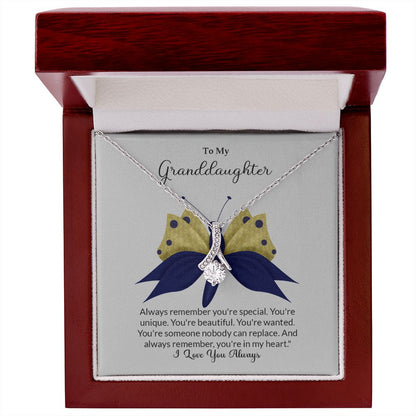 Granddaughter - You Are Special Butterfly - Alluring Beauty Necklace