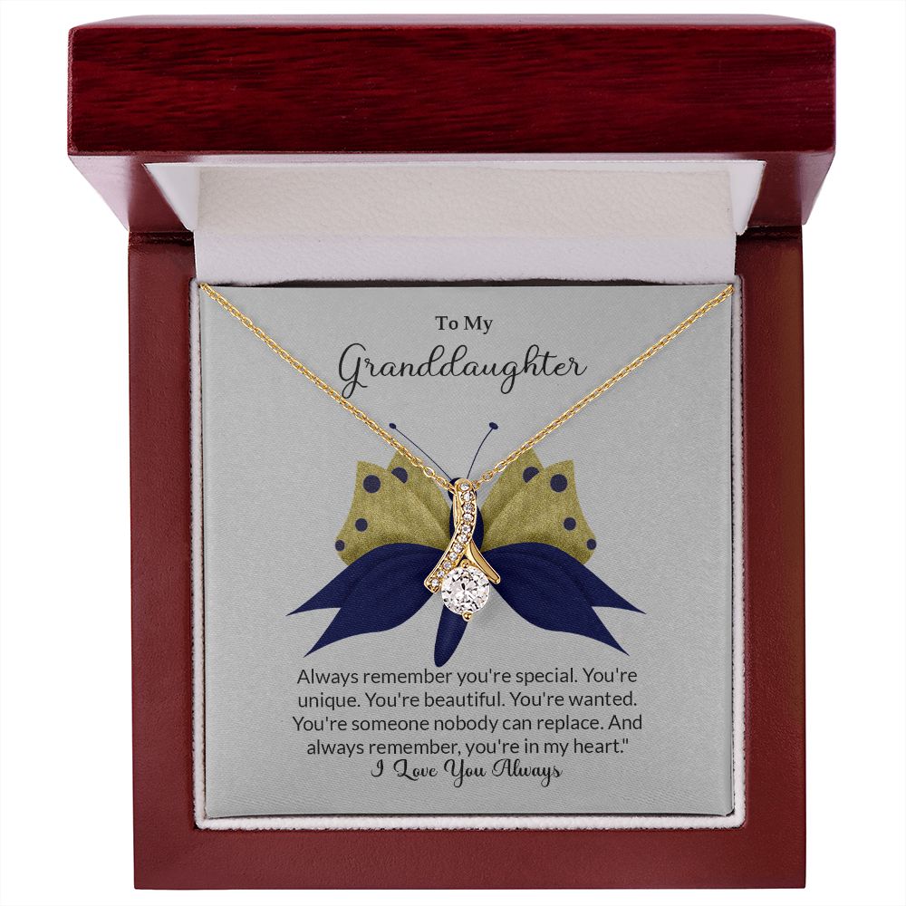 Granddaughter - You Are Special Butterfly - Alluring Beauty Necklace