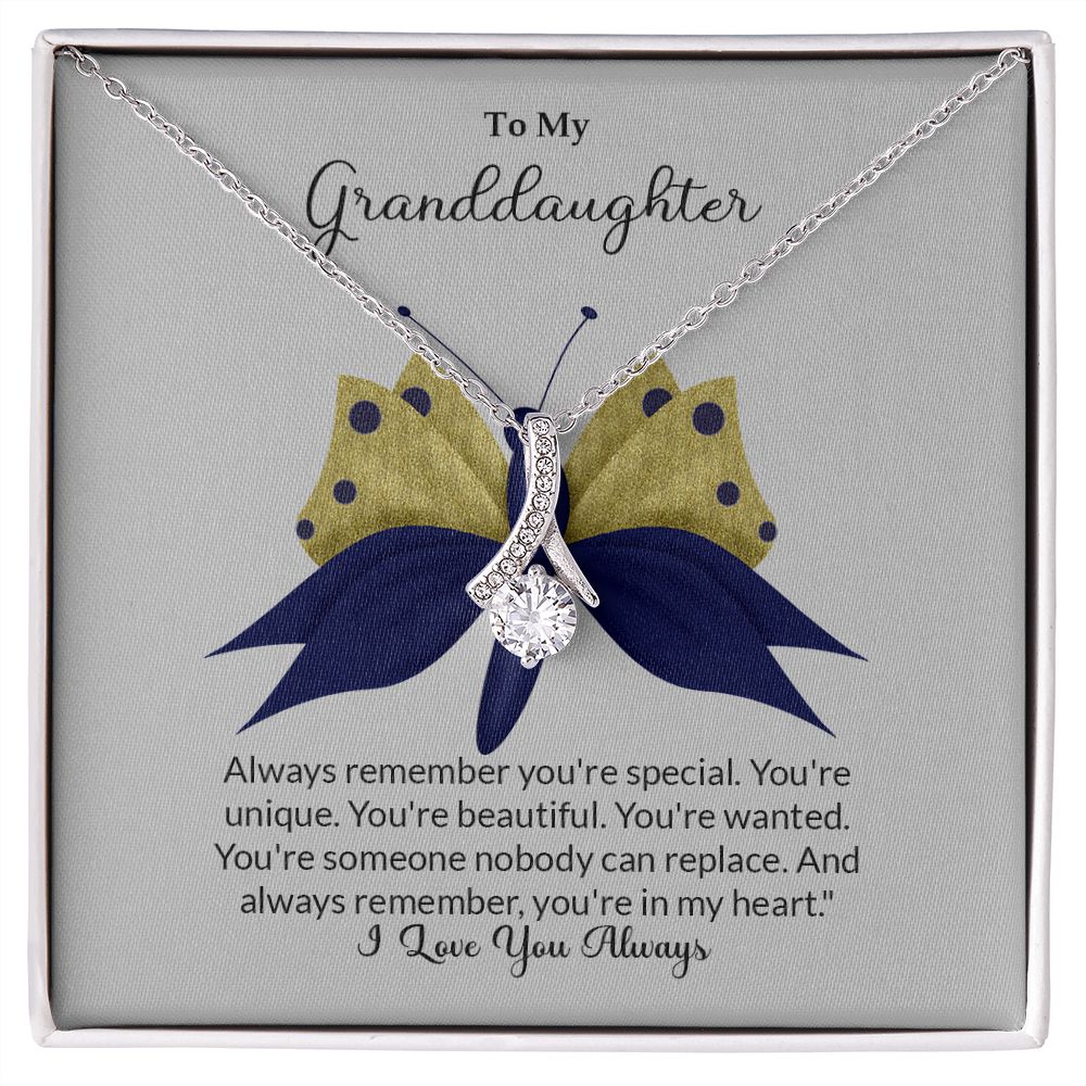 Granddaughter - You Are Special Butterfly - Alluring Beauty Necklace