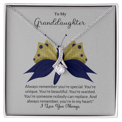 Granddaughter - You Are Special Butterfly - Alluring Beauty Necklace