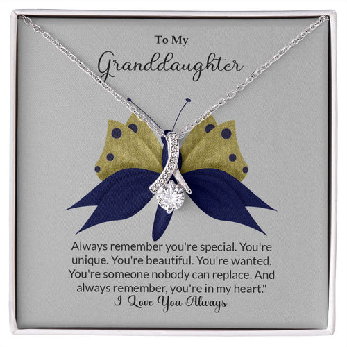 Granddaughter - You Are Special Butterfly - Alluring Beauty Necklace
