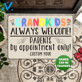 Grandkids Always Welcome All Over Printing Doormat | Welcome Mat | House Warming Gift