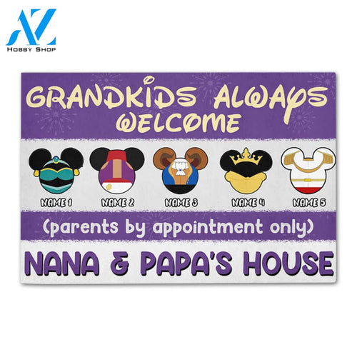 Personalized Gifts Doormat Ideas For Grandma Grandkids always welcome Custom Doormat