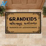 Grandkids Always Welcome Parents By Appointment Funny Indoor And Outdoor Doormat Warm House Gift Welcome Mat Birthday Gift For Friend Family