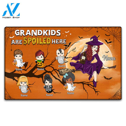 Grandkids Are Spoiled Here Grandma Witch And Her Little Boo Personalized Doormat For Grandma, HN98, LIHD