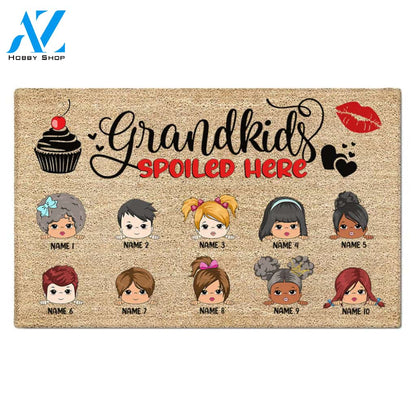 Grandkids Are Spoiled Here Personalized Doormat For Grandparents LIHD HN98