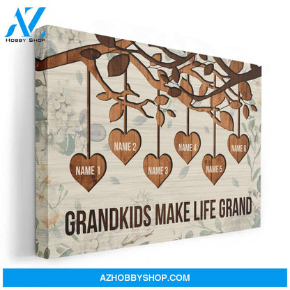 Grandkids Make Life Grand, Family Custom Poster/Canvas, Gift For Family
