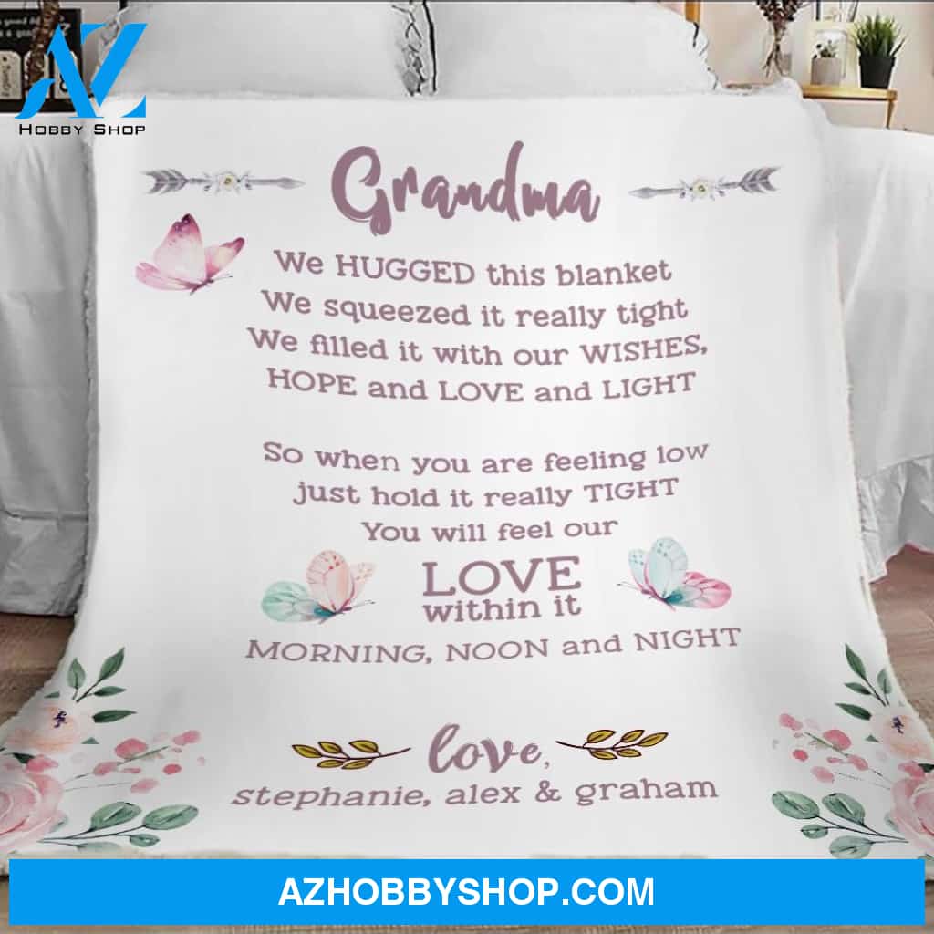 Grandma Blanket, Grandmother Blanket, Family Names Blanket Mimi Nana Blanket