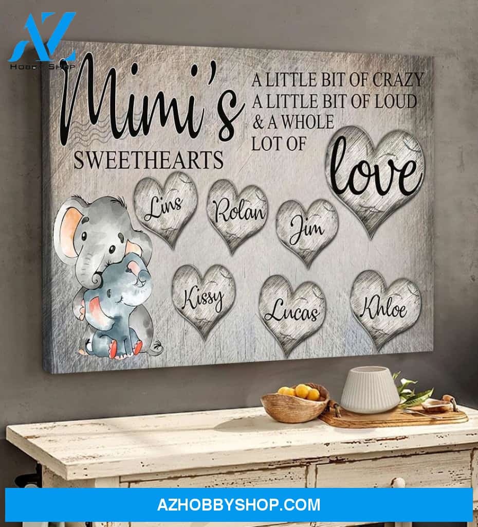 Grandma Sweethearts a Whole lot of Love Canvas And Poster, Wall Decor Visual Art