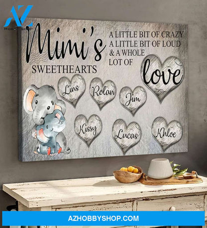 Grandma Sweethearts a Whole lot of Love Canvas And Poster, Wall Decor Visual Art