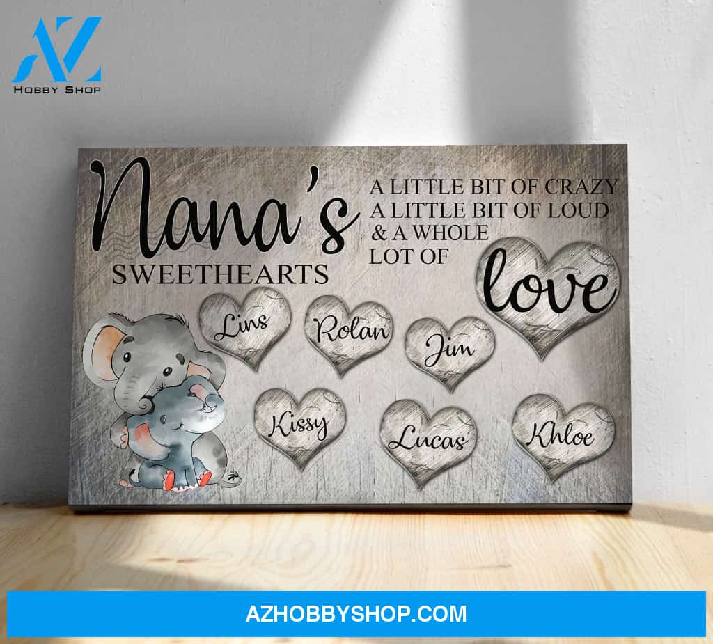 Grandma Sweethearts a Whole lot of Love Canvas And Poster, Wall Decor Visual Art