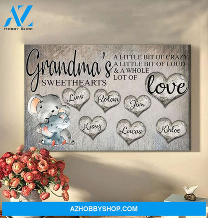 Grandma Sweethearts a Whole lot of Love Canvas And Poster, Wall Decor Visual Art