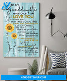 Grandma To My Granddaughter You Are My Sunshine- Matte Canvas, Gift for you, gift for her, gift for granddaughter memorial day