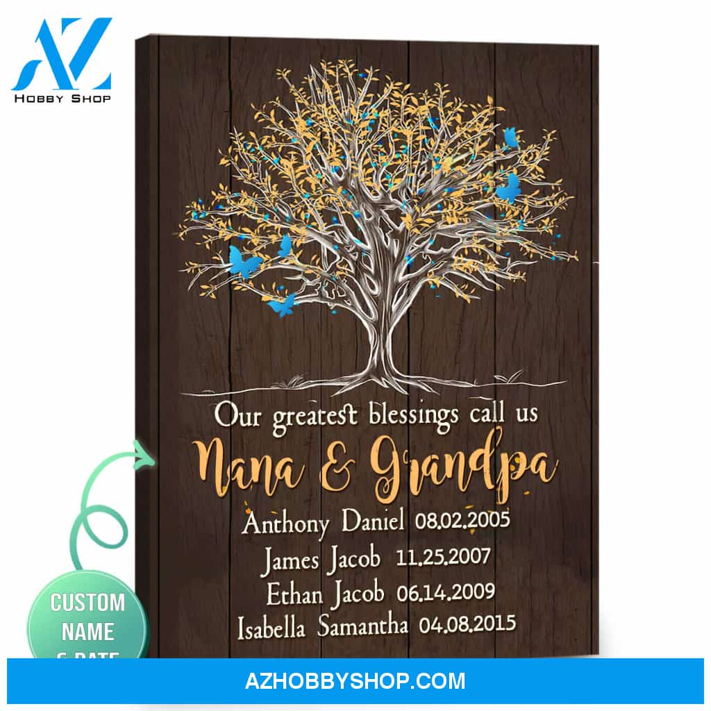 Grandma'S House Brown Wood Tree Art Our Greatest Blessings call me Canvas And Poster,Canvas Prints,Wall Decor Visual Art