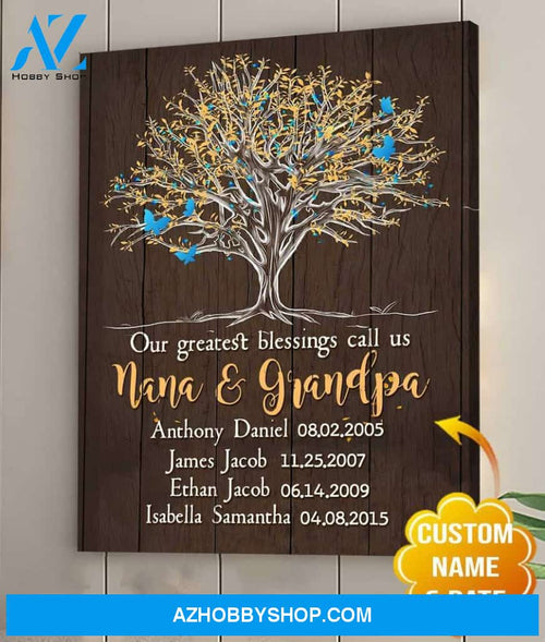 Grandma'S House Brown Wood Tree Art Our Greatest Blessings call me Canvas And Poster,Canvas Prints,Wall Decor Visual Art