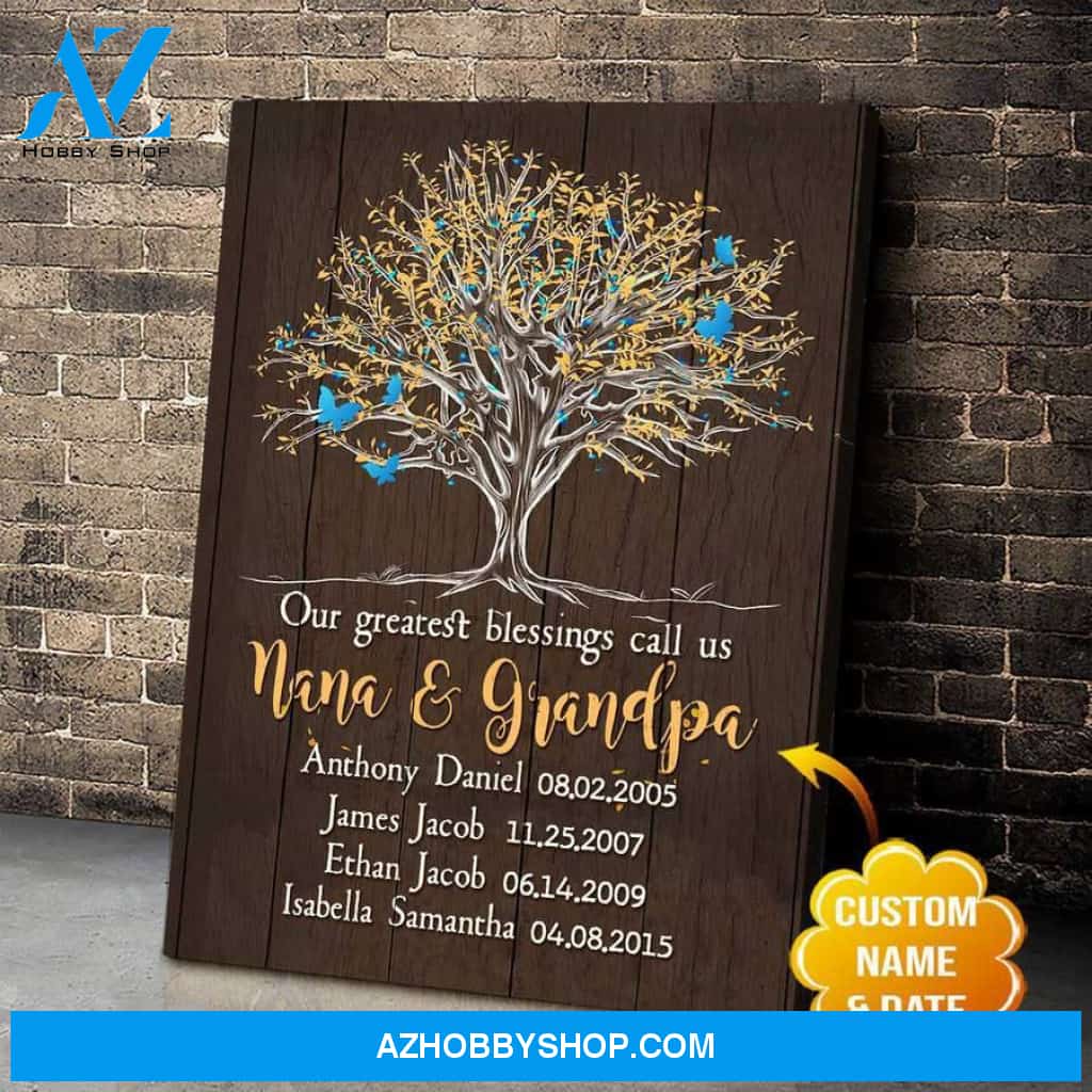 Grandma'S House Brown Wood Tree Art Our Greatest Blessings call me Canvas And Poster,Canvas Prints,Wall Decor Visual Art