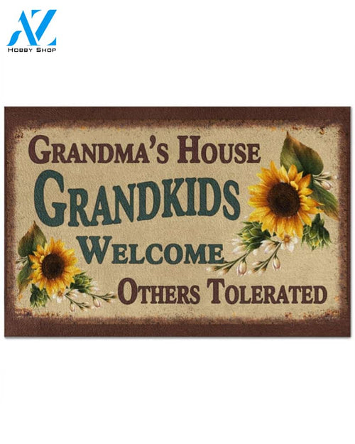 Granma’s house grandkids welcome others tolerated sunflower doormat