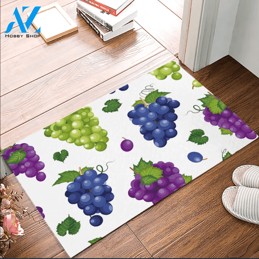 Grapes Doormat Welcome Mat Housewarming Gift Home Decor Funny Doormat Gift Idea For Fruit Lovers Gift For Friend Gift For Family