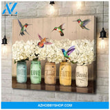 Grateful 2 Hummingbird Wall Art Canvas