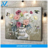 Grateful Hummingbird Wall Art Canvas