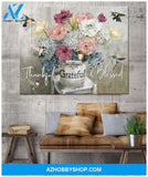Grateful Hummingbird Wall Art Canvas