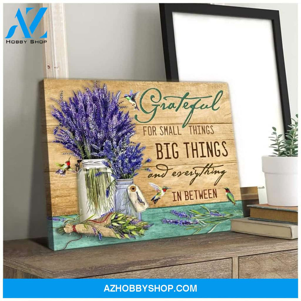 Grateful Hummingbird Wall Art Canvas