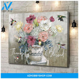 Grateful Hummingbird Wall Art Canvas