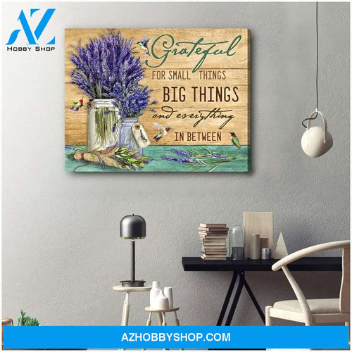 Grateful Hummingbird Wall Art Canvas