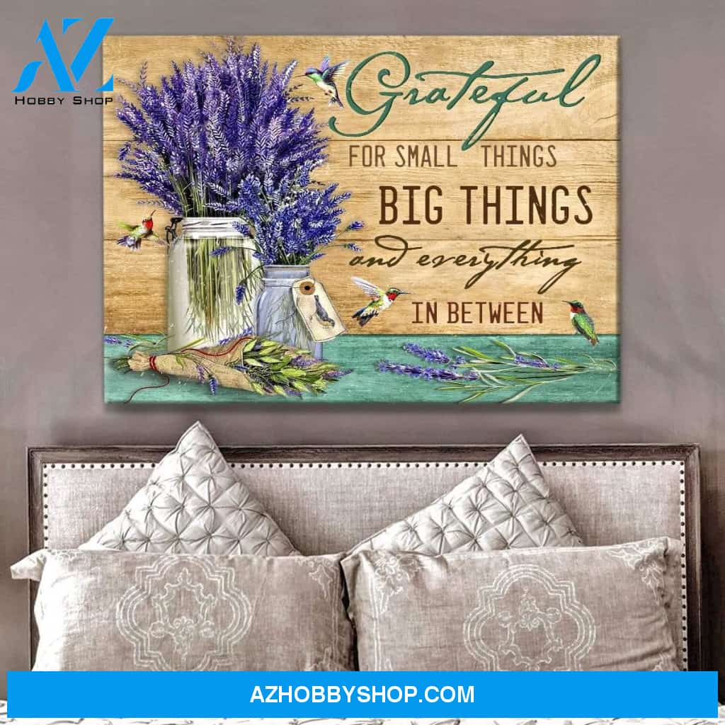 Grateful Hummingbird Wall Art Canvas