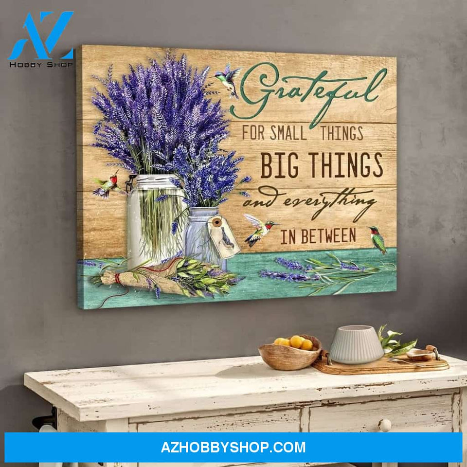 Grateful Hummingbird Wall Art Canvas