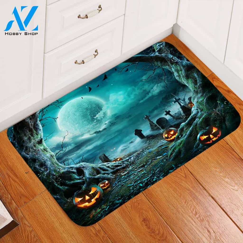 Graveyard Spooky Door Mat