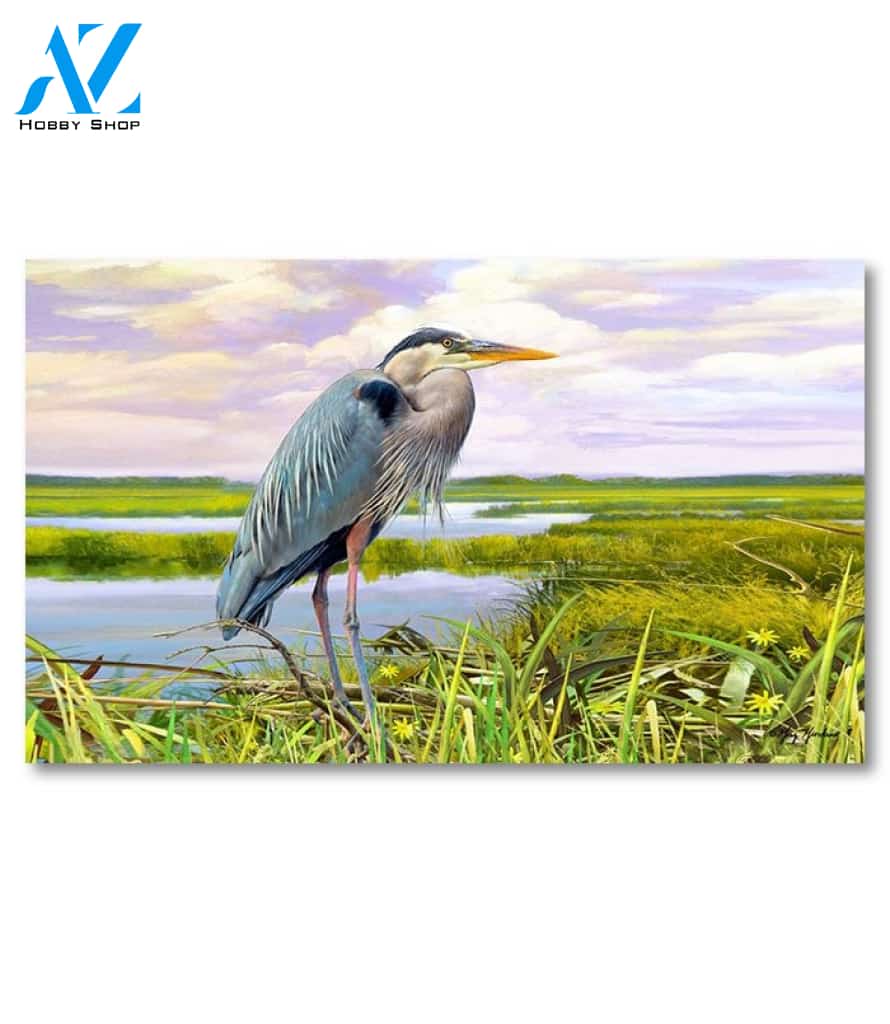 Great Blue Heron Doormat - 18" x 30"