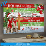 Great Dane - Christmas - Holiday Rules - Landscape Canvas Prints, Wall Art