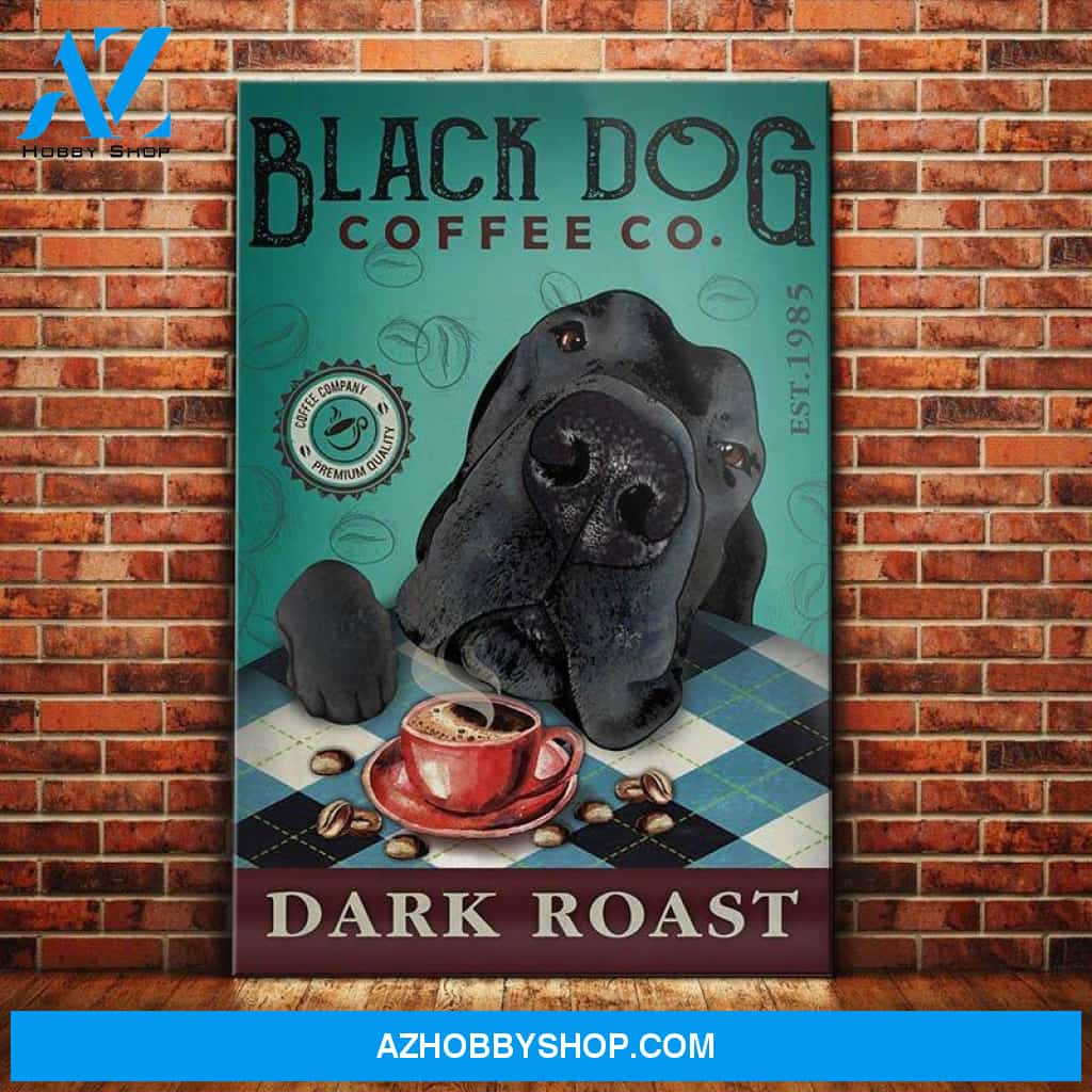Great Dane Dog Coffee Company Canvas Wall Art, Wall Decor Visual Art
