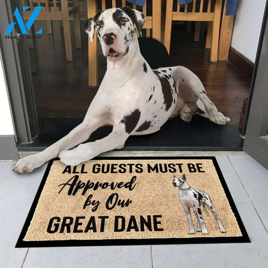 Great Dane Dog Easy Clean Welcome DoorMat | Felt And Rubber | 40x60 cm | 45x75 cm | 60x90 cm | Colorful | DO1270