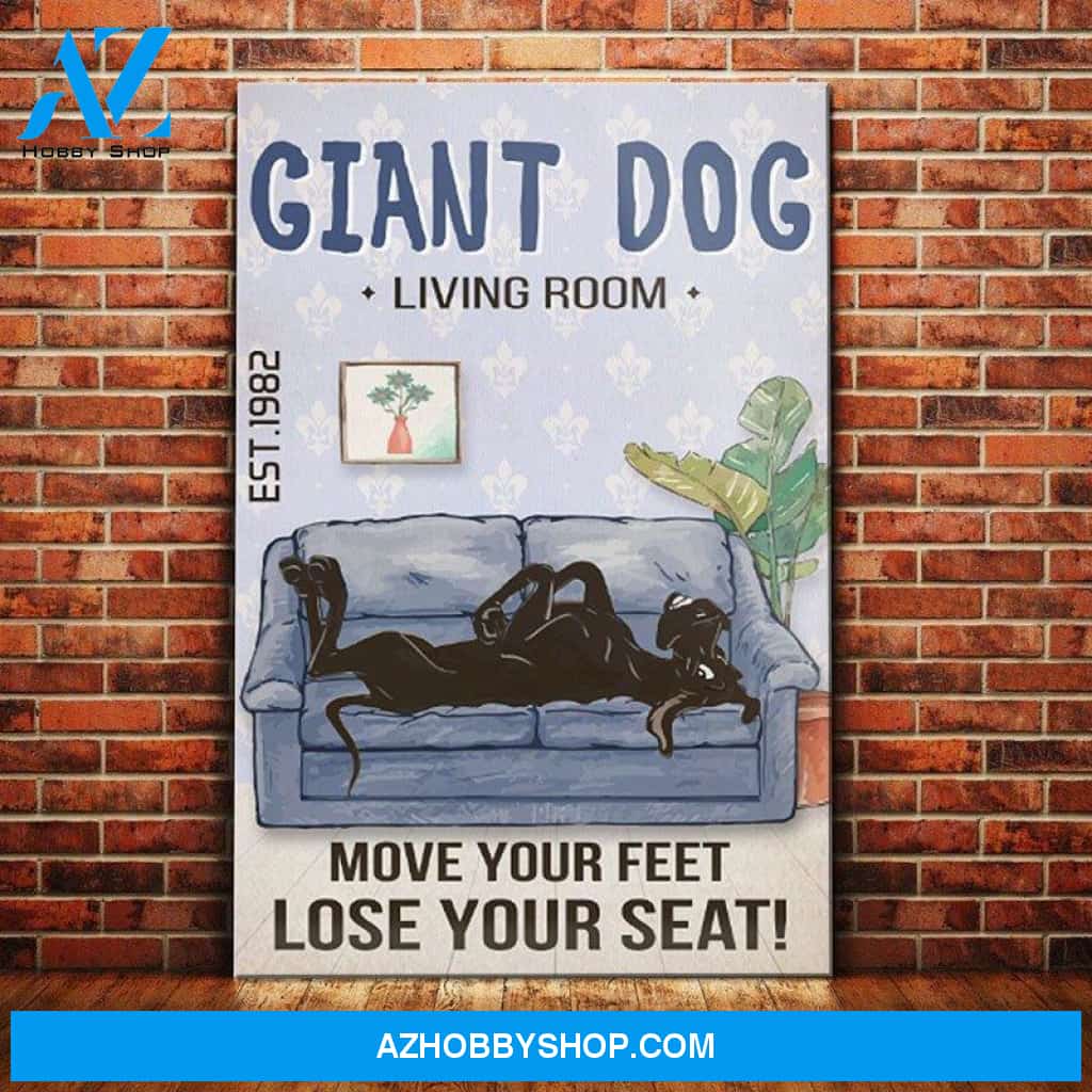 Great Dane Dog Living Room Canvas Wall Art, Wall Decor Visual Art