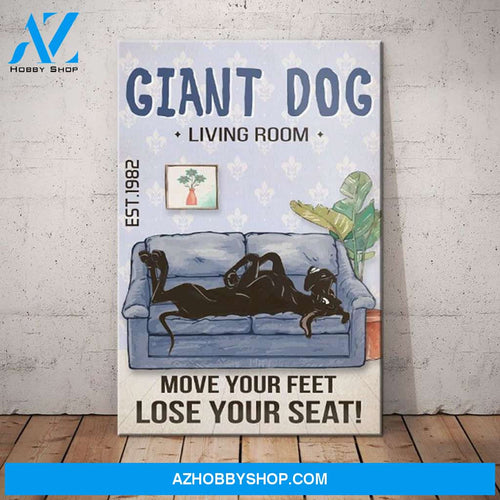 Great Dane Dog Living Room Canvas Wall Art, Wall Decor Visual Art
