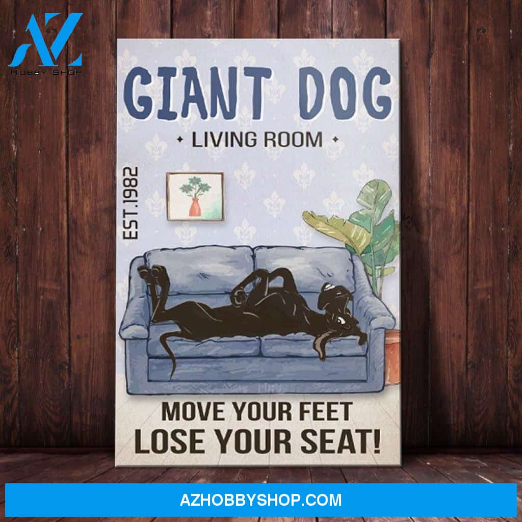 Great Dane Dog Living Room Canvas Wall Art, Wall Decor Visual Art