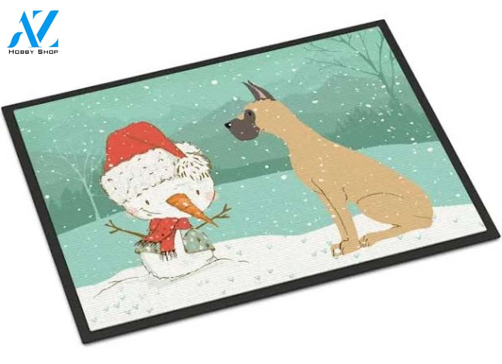 Great Dane Dog Snowman Doormat Welcome Mat Housewarming Gift Home Decor Funny Doormat Gift Idea For Friend Happy Winter Gift Ideas