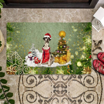 Great Dane Merry Christmas Doormat