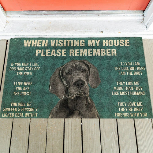 Great Dane's Rules Doormat