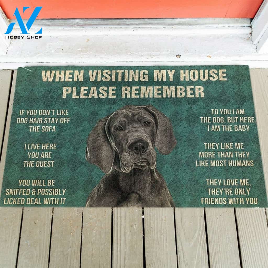 Great Dane's Rules Doormat
